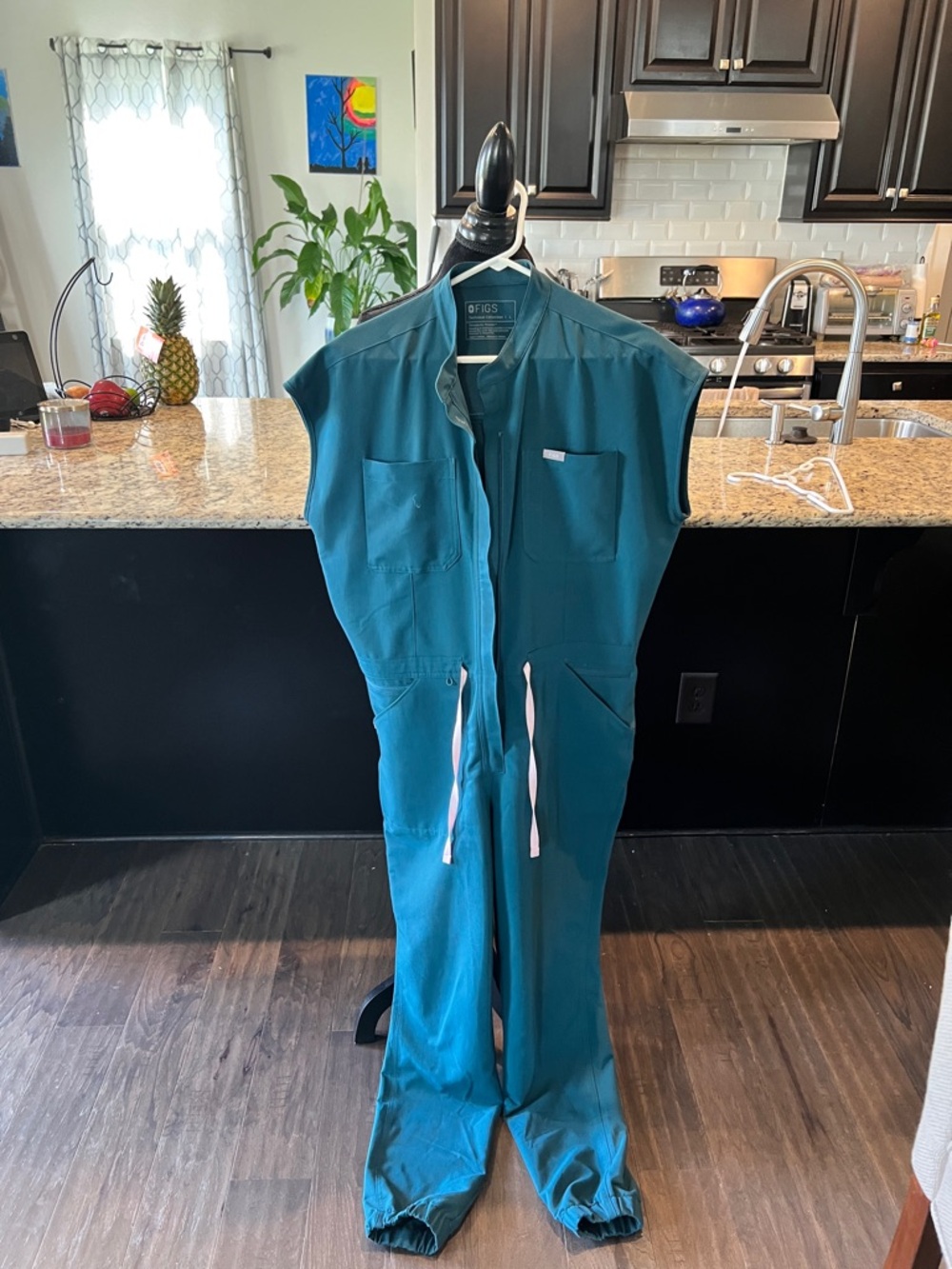FIGS Teal Green Scrub Jumpsuit